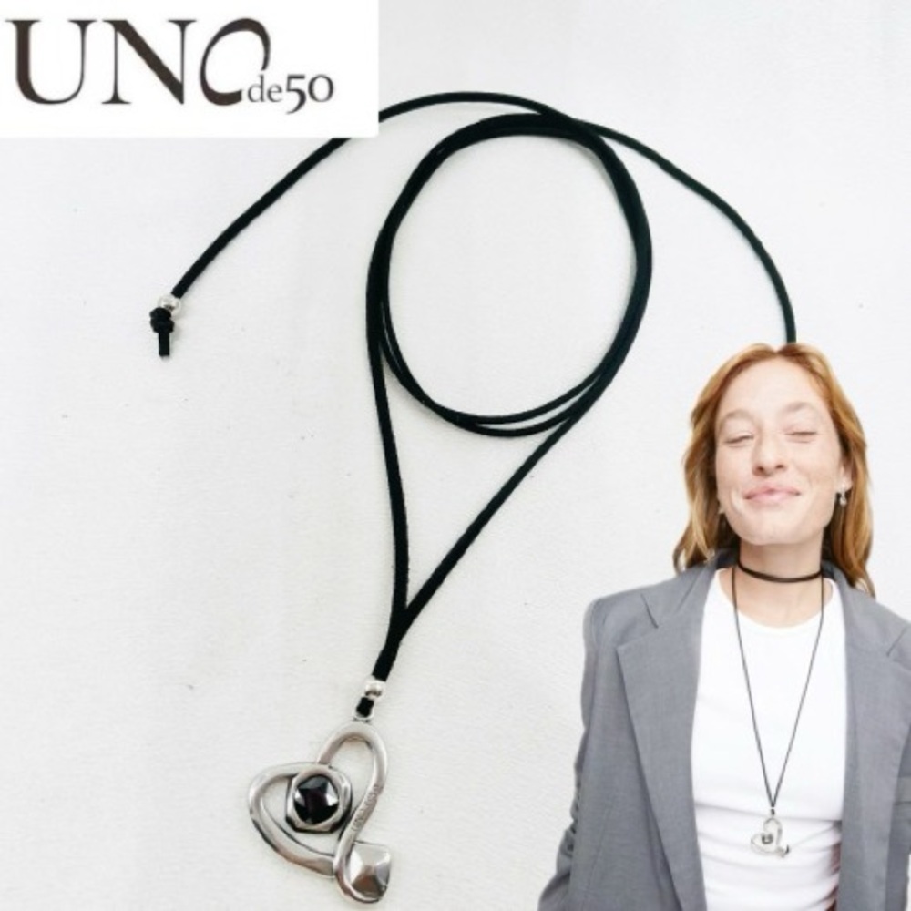 Uni de50 Silver Heart Pendant Necklace